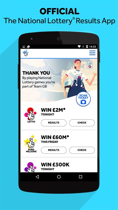 National Lottery Results App .
